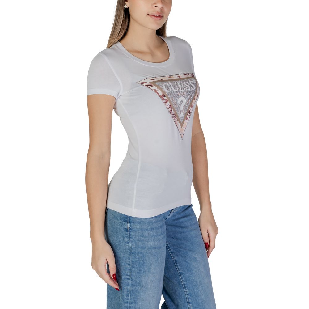 Guess T-Shirt aus weißer Baumwolle